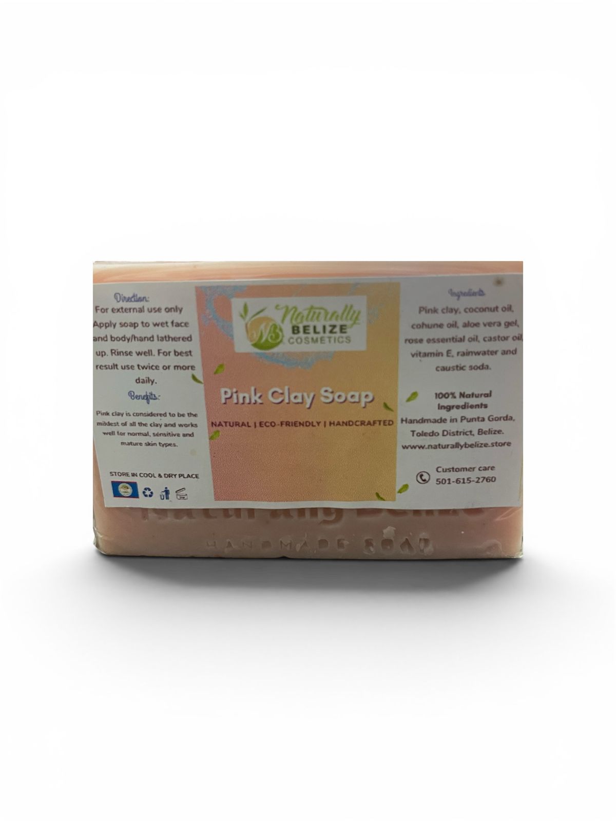 Pink Clay Soap 4oz/Made in Belize